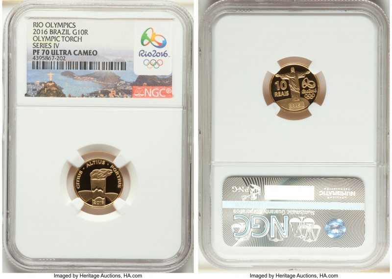 Republic 5-Piece Certified gold & silver "Rio Olympics - Series IV" Proof Set 20...