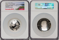 Elizabeth II silver Proof "Maple Leaves in Motion" 50 Dollars (5 oz) 2017 PR70 Ultra Cameo NGC, Royal Canadian mint, KM-Unl. Mintage: 2,000. Convex va...