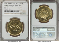 Republic gold "Anteater" 1500 Colones 1974 MS63 NGC, KM202, Fr-28. Mintage: 2,418. Conservation series. AGW 0.9675 oz. 

HID09801242017

© 2022 Herita...