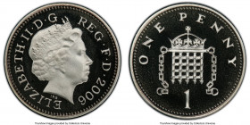 Elizabeth II silver Proof Penny 2006 PR68 Deep Cameo PCGS, KM986b, S-B5. Mintage: 10,000. Astoundingly flashy. 

HID09801242017

© 2022 Heritage Aucti...