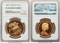 Elizabeth II gold Proof 5 Pounds 1984 PR69 Ultra Cameo NGC, KM924. AGW 1.1775 oz. 

HID09801242017

© 2022 Heritage Auctions | All Rights Reserved