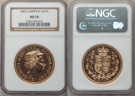 Elizabeth II gold "Golden Jubilee" 5 Pounds 2002 MS70 NGC, KM1028, Fr-461, Mintage: 1,370. Celebrating the 50th anniversary of the reign of Elizabeth ...