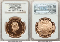 Elizabeth II gold Proof "Queen's Coronation" 5 Pounds 2013 PR70 Ultra Cameo NGC, KM1249a, S-PGCS15. Mintage: 148. One of First 50 Struck. 1985-1997 Bu...