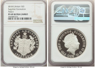 Elizabeth II silver Proof Piefort "Sapphire Coronation" 5 Pounds 2018 PR69 Ultra Cameo NGC, KM-Unl., S-L61. Limited Edition Presentation: 1,953. Sold ...