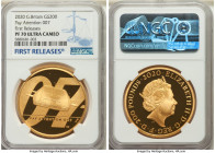 Elizabeth II gold Proof "Pay Attention 007" 200 Pounds (1 oz) 2020 PR70 Ultra Cameo NGC, KM-Unl., S-JB19. First Releases issue. Mintage: 350. AGW 1.00...