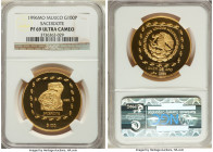 Estados Unidos gold Proof "Sacerdote" 100 Pesos 1996-Mo PR69 Ultra Cameo NGC, Mexico City mint, KM602, Fr-200. Mintage: 500. Reverse design after an O...