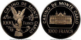 Rainier III gold Proof "Casino de Monte Carlo" 1000 Francs Gambling Chip 1979-FM PR69 Ultra Cameo NGC, Franklin mint, KM-Unl. 

HID09801242017

© 2022...