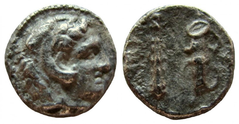 Kings of Macedon. Alexander III the Great, 336-323 BC. AR Obol. Babylon mint. Li...