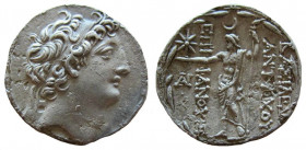 Seleukid Kingdom. Antiochos VIII Epiphanes (Grypos), 121-96 BC. AR Tetradrachm. Ake-Ptolemais mint.