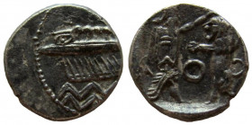 Phoenicia. Sidon. Circa 401-365 BC. AR 1/16 Shekel.