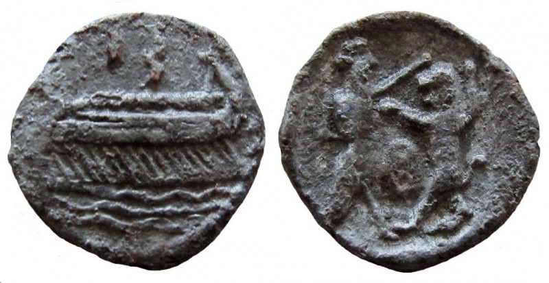 Phoenicia. Sidon. Circa 345-342 BC. AR 1/16 Shekel. 

10 mm. Weight: 0.51 gm. ...