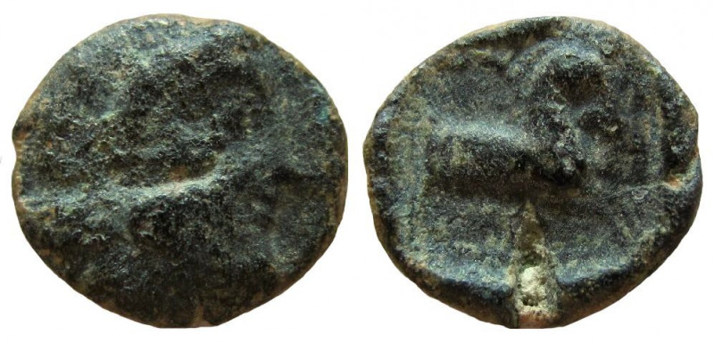 Philistia. Gaza. Fourée Drachm. Mid 5th century-333 BC. 

Weight: 2.33 gm. Obv...