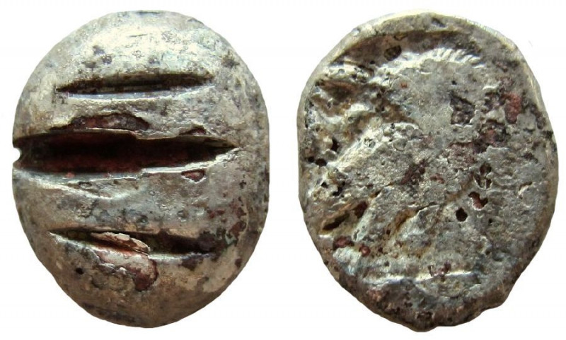 Edom (Idumaea). 4th century BC. Fourée Quarter Shekel. 

Weight: 3.33 gm. Obve...