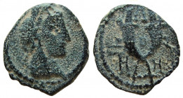 Nabataean Kingdom. Aretas IV, 9 BC-40 AD. AE 13 mm. Petra mint.