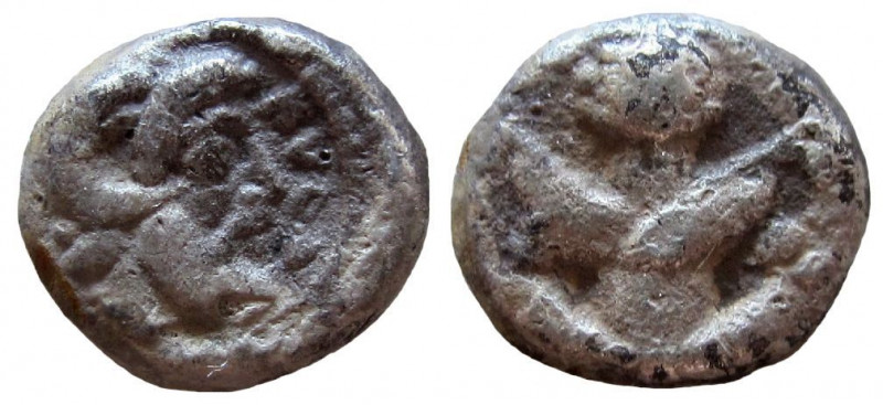 Kyrenaica. Kyrene. AR Hemidrachm. 

Weight: 1.80 gm. Struck circa 480-435 BC. ...