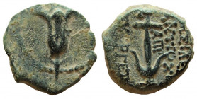 Judean Kingdom. John Hyrcanus I, 134 - 104 BC. AE Prutah.