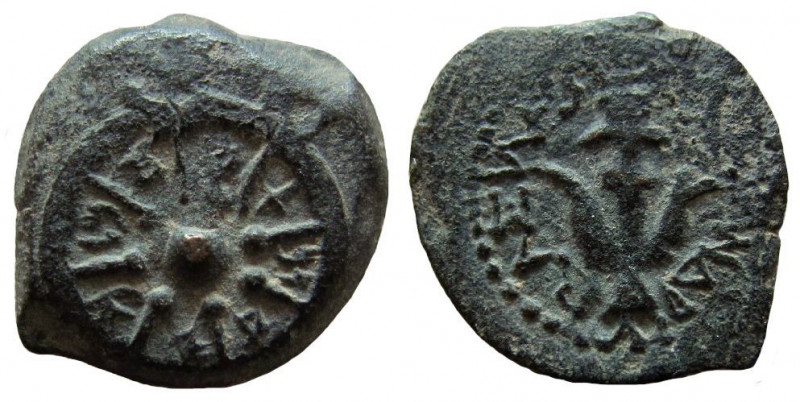 Judean Kingdom, Alexander Jannaeus, 104-76 BC. AE Prutah. 

17 mm. Weight: 2.3...