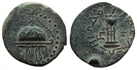 Judaea. Herod the Great, 40-4 BC. AE 8 Prutot. Irregular issue.
