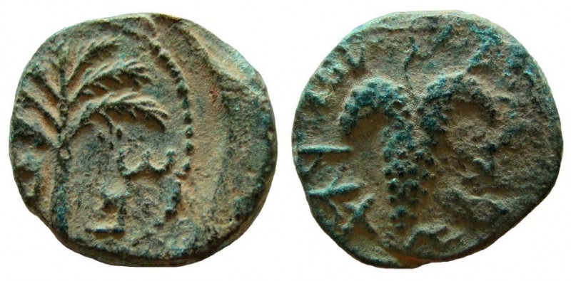 Judaea. Bar Kochba Revolt, 132-135 AD. AE Small Bronze. 

19 mm. Weight: 5.58 ...