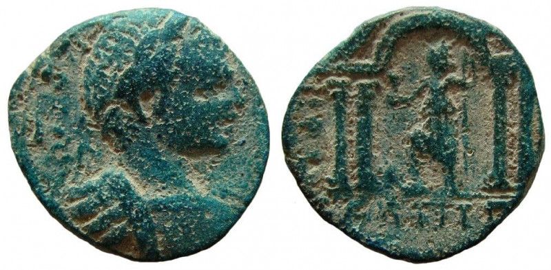 Decapolis. Capitolias. Elagabalus, 218-222 AD. AE 23 mm. 

Weight: 11.04 gm. O...