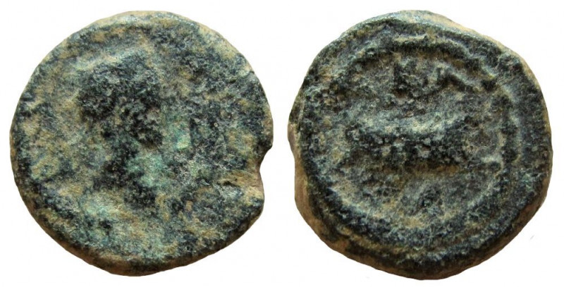 Judaea. Aelia Capitolina. Antoninus Pius, 138-161 AD. AE 12 mm. 

Weight: 2.79...