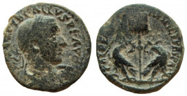 Judaea. Caesarea Maritima. Trebonianus Gallus, 251-253 AD. AE 25 mm.