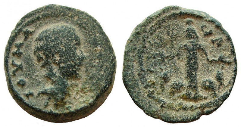 Judaea. Neapolis. Julia Mamaea. Augusta, 222-235 AD. AE 14 mm. 

Weight: 3.62 ...