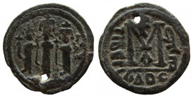 Umayyad Caliphate. Arab-Byzantine coinage. AE Fals. Tabariyya (Tiberias) mint.