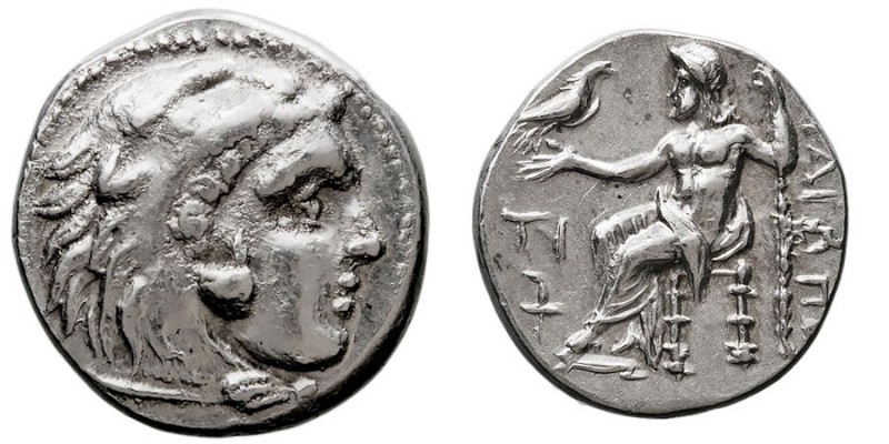MONEDAS ANTIGUAS
REINO MACEDONIO
Filipo III. Dracma. AR. (323-317 a.C.) A/Cabe...