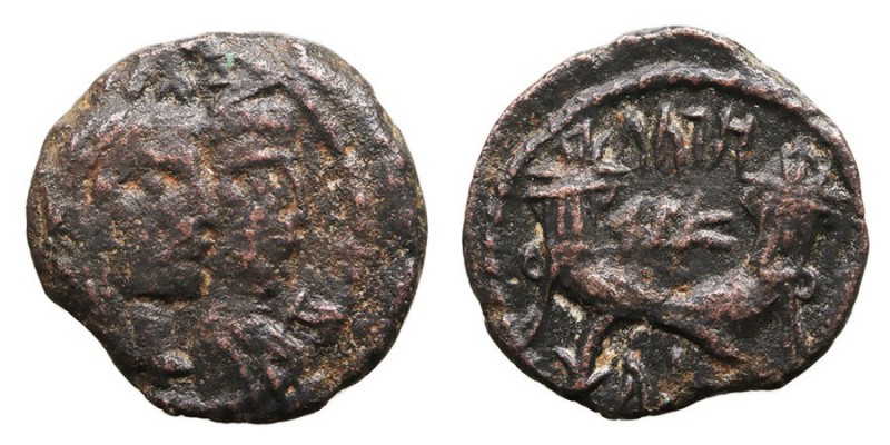 MONEDAS ANTIGUAS
NABATEA
Arethas IV. AE. (9 a.C.-40 d.C.) A/Bustos a der. de A...