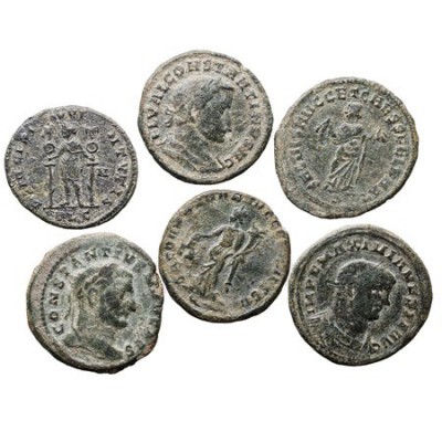 IMPERIO ROMANO
LOTES DE CONJUNTO
Follis. AE. Lote de 6 monedas. Constancio Clo...