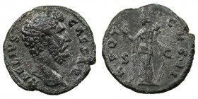 IMPERIO ROMANO
AELIO
As. AE. A/Cabeza a der., alrededor L. AELIVS CAESAR. R/TR. POT. COS. II. S.C. 11,21 g. RIC.1065. Bonito retrato. Muy escasa así...