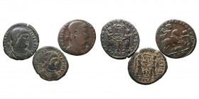 IMPERIO ROMANO
MAGNENCIO
AE. Lote de 3 monedas. Centenional. Interesante. MBC-/BC.