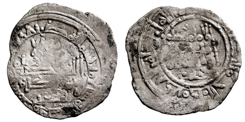 MONEDAS ÁRABES
CALIFATO DE CÓRDOBA
HIXEM II
Dírhem. AR. Fez. 397 H. Con Al Mu...