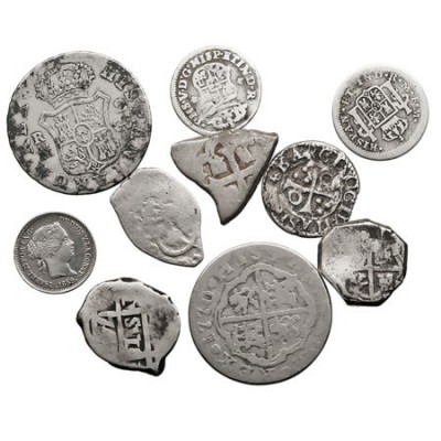 MONARQUÍA ESPAÑOLA
LOTES DE CONJUNTO
Lote de 10 monedas. AR. Reinados variados...