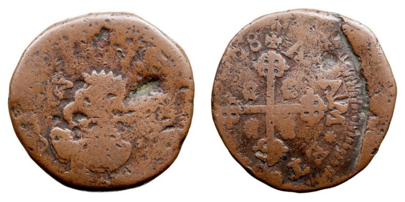 MONARQUÍA ESPAÑOLA
CARLOS II
3 Cagliaresi. AE. Cagliari. (16)68. KM.19. Escasa...