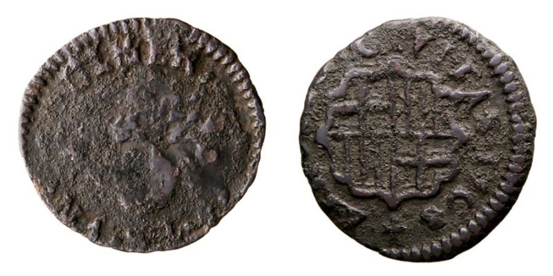 MONARQUÍA ESPAÑOLA
CARLOS III Pretendiente
Diner. AE. Barcelona. 1708. Cal.51....