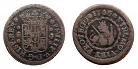 MONARQUÍA ESPAÑOLA
FELIPE V 
4 Maravedís. AE. Segovia. 1743. Cal.1994. MBC-.
