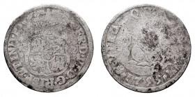 MONARQUÍA ESPAÑOLA
FERNANDO VI
2 Reales. AR. Méjico M. 1755. Tipo columnario. 5,97 g. Cal.495. RC.