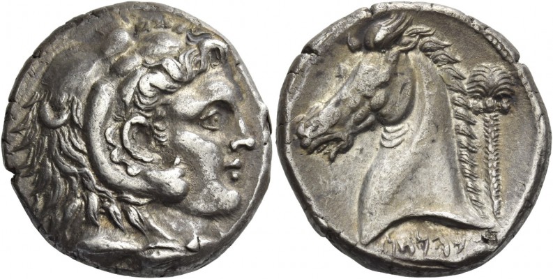 The Carthaginians in Italy and Sicily. Tetradrachm, Entella (?) circa 320-300 BC...