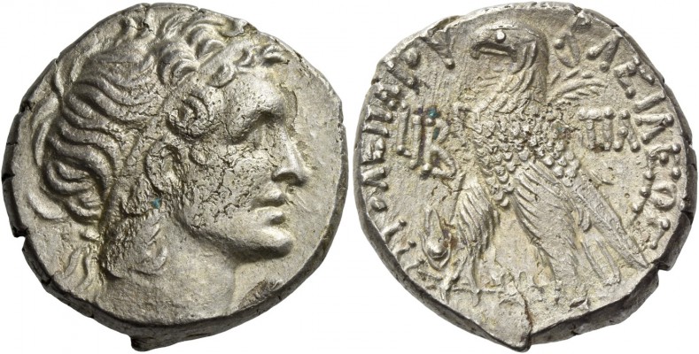 Cleopatra VII Thea Neotera and Ptolemy XIII. 51 – 47. Tetradrachm, Alexandria 41...