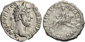 Commodus augustus, 177 – 192. Denarius 191-192, AR 3.06 g. Laureate head r. Rev. Cybele seated on lion r., holding sceptre. C 354. RIC 258. Good very ...