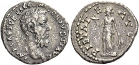 Pescennius Niger, 193 – 194. Denarius, Antiochia 193-194, AR 2.68 g. Laureate head r. Rev. Bonus Eventus standing l., holding fruit basket and ears of...