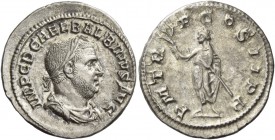 Balbinus, 22nd April – 29th July 238. Denarius April-July 238, AR 3.50 g. Laureate, draped and cuirassed bust r. Rev. Balbinus, togate, standing facin...