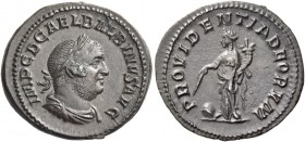 Balbinus, 22nd April – 29th July 238. Denarius, April-June 238, AR 3.23 g. Laureate, draped and cuirassed bust r. Rev. Providentia standing l., holdin...