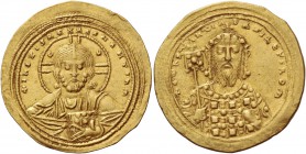 Constantine VIII, 15 December 1025 – 12 November 1028. Histamenon 1025-1028, AV 4.41 g. Nimbate bust of Christ facing, raising r. hand in benediction ...