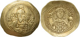 Michael IV, the Paphlagonian 11 April 1034 – 10 December 1041. Histamenon 1034-1041, AV 4.40 g. Nimbate bust of Christ facing, raising r. hand in bene...