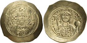 Michael VII, Ducas October 1071 – 31 March 1078, with colleagues from 1074. Histamenon 1071-1078, AV 4.41 g. Bust of Christ facing, nimbate, raising r...