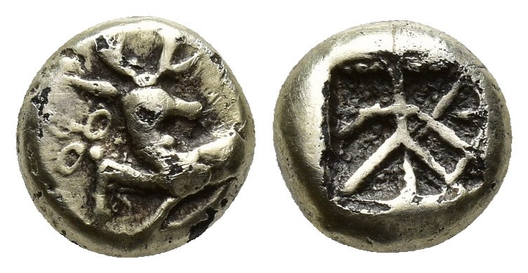 IONIA, Ephesos. Phanes. Circa 625-600 BC. EL ( covering)  Sixth Stater ­ Hekte (...