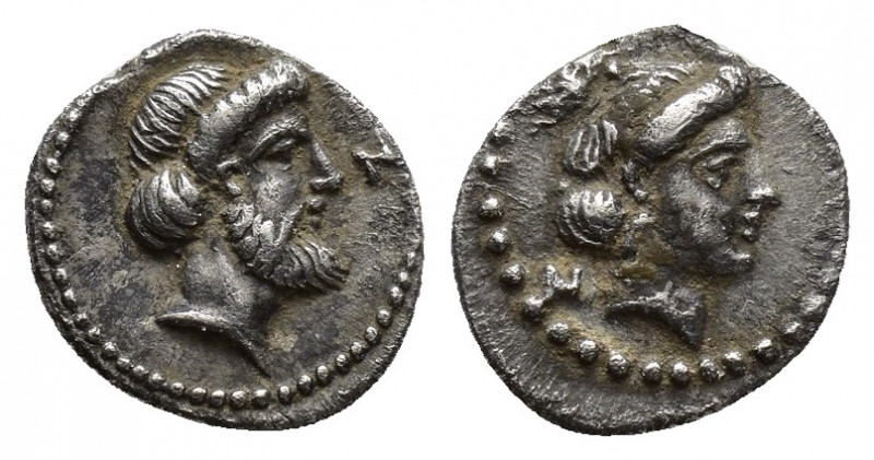 CILICIA, Nagidos. Circa 400-380 BC. Obol (10mm, 0.7 g). Head of Dionysos to righ...